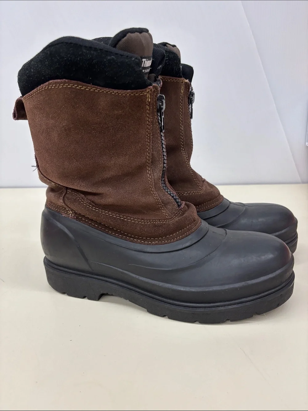 3M Thinsulate Brown Leather and Black Rubber